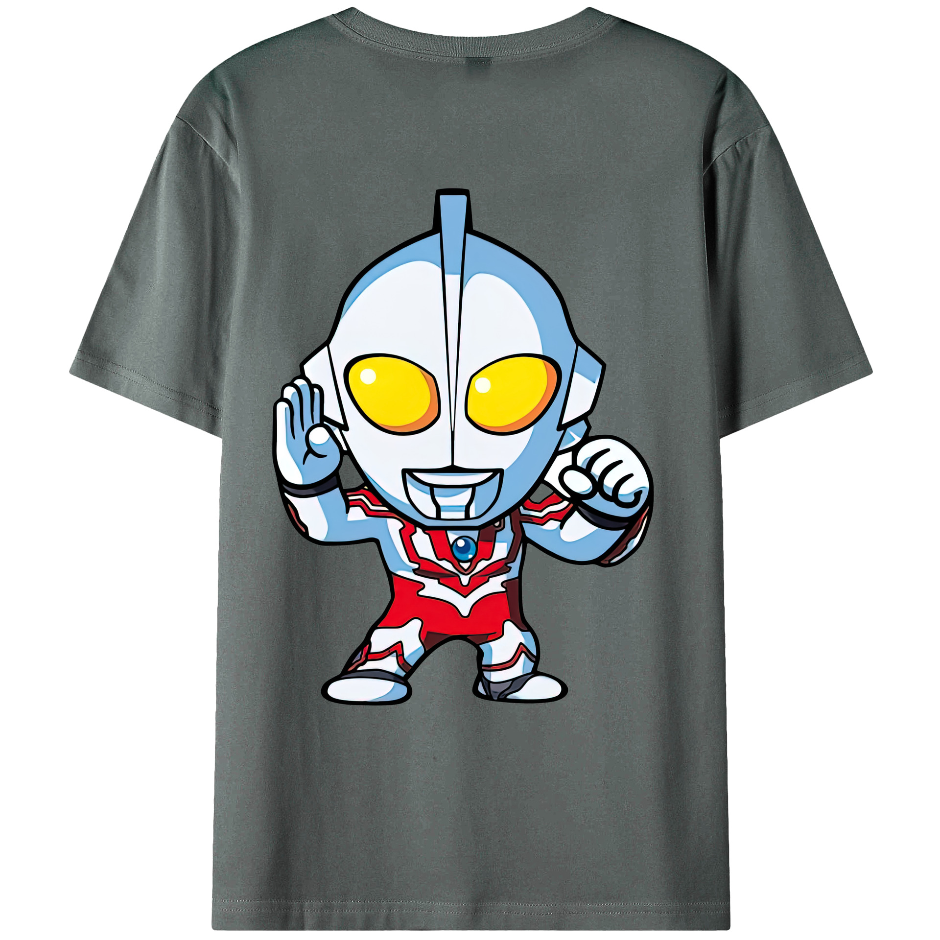 （画像用） ウルトラマン Ultraman 綿100％ メンズ半袖Tシャツ（バックプリント） 通気性